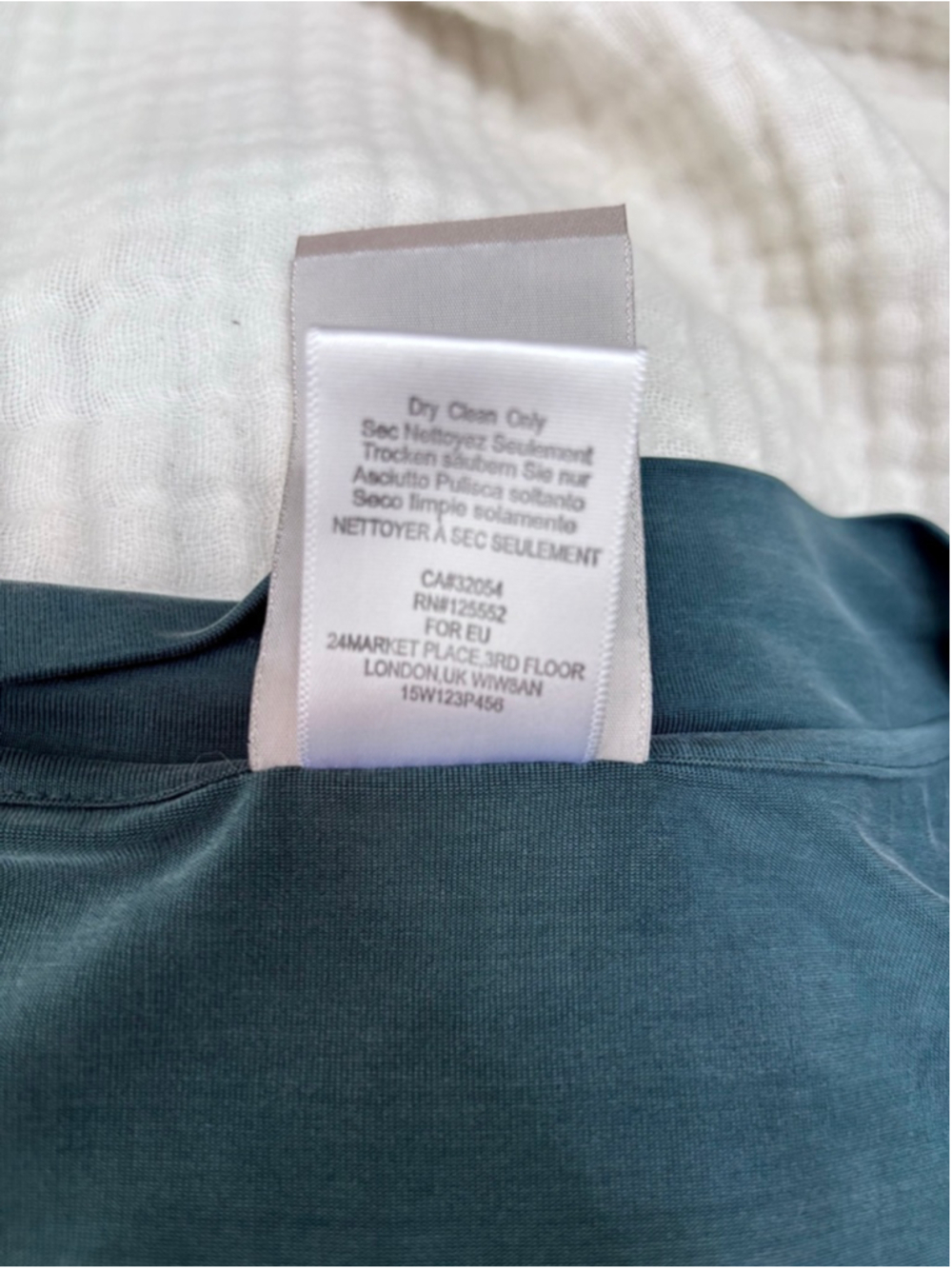 Women's dolan London Teal Green 3/4 Sleeve Dress S Cupro - Picture 4 of 10